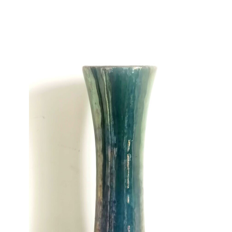 Vase soliflore vintage en grès flammé de Rambervillers par Cytère, 1920-1930