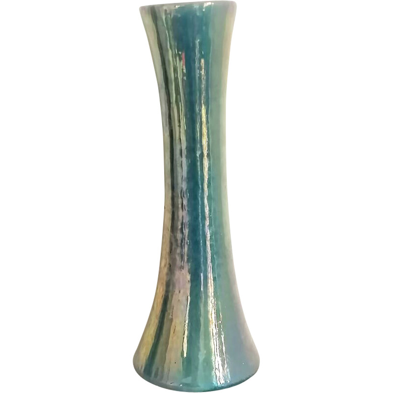 Vintage soliflore vase in flamed stoneware from Rambervillers by Cytère,  1920s-1930s
