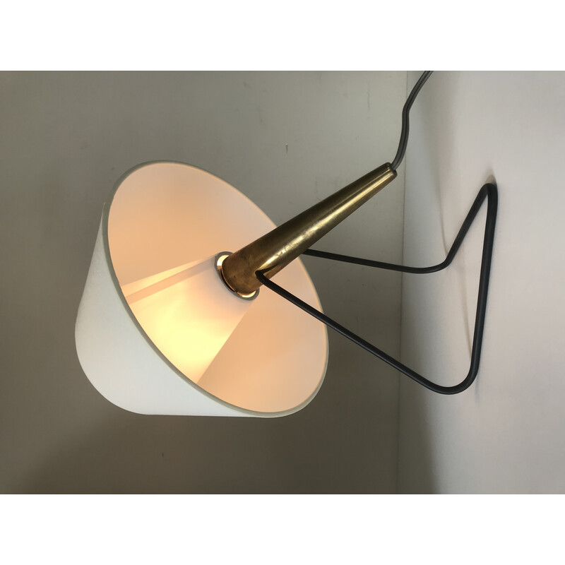 Vintage metal and brass lamp, 1960s