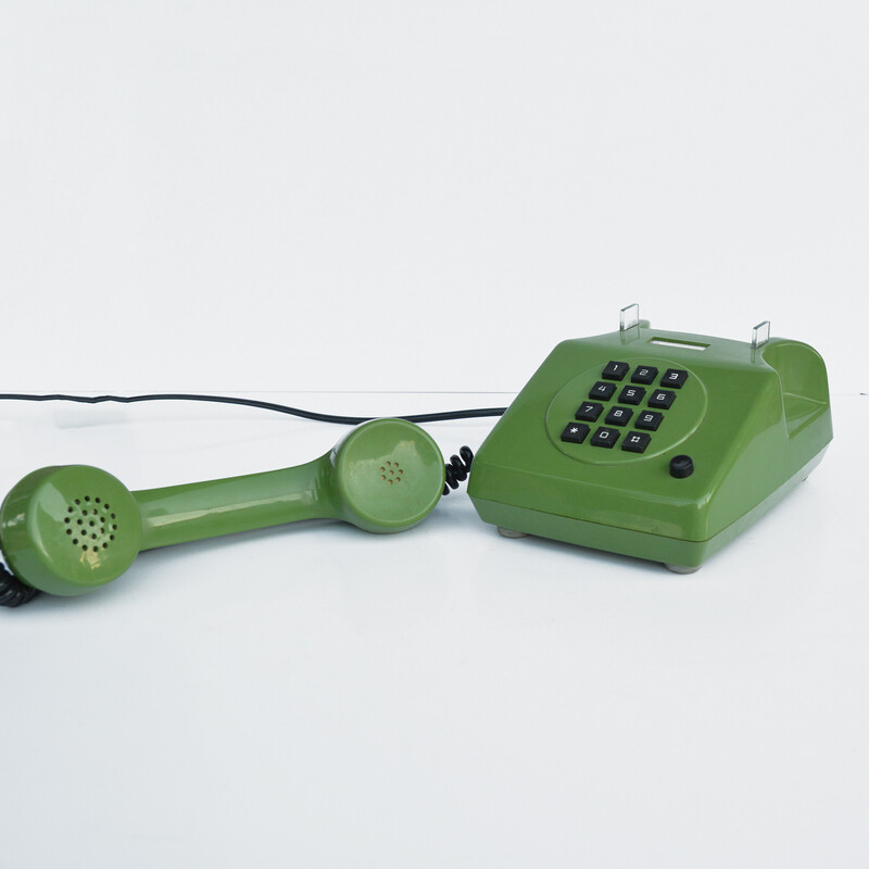 Teléfono fijo vintage de Alpha Ferooquick, Alemania 1984