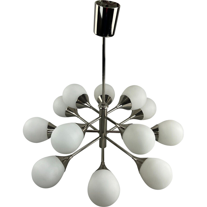 Vintage Sputnik 12-flame chandelier by Kaiser Leuchten, 1960s-1970s