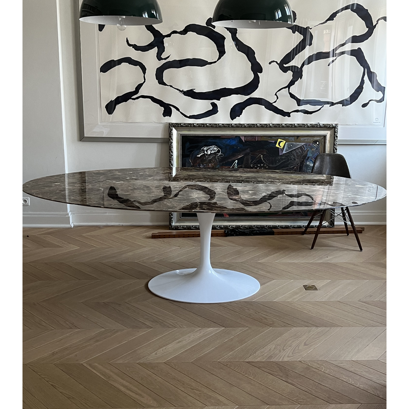 Vintage marmeren tafel van Eero Saarinen voor Knoll