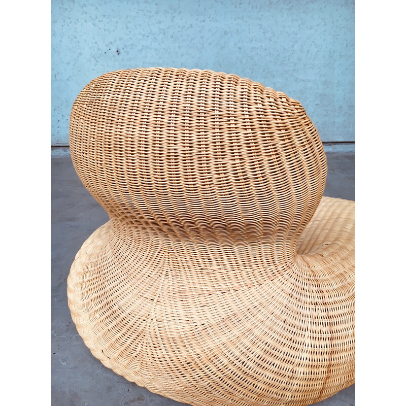 Vintage rattan Storvik armchair by Carl Ojerstam for Ikea, 2000s