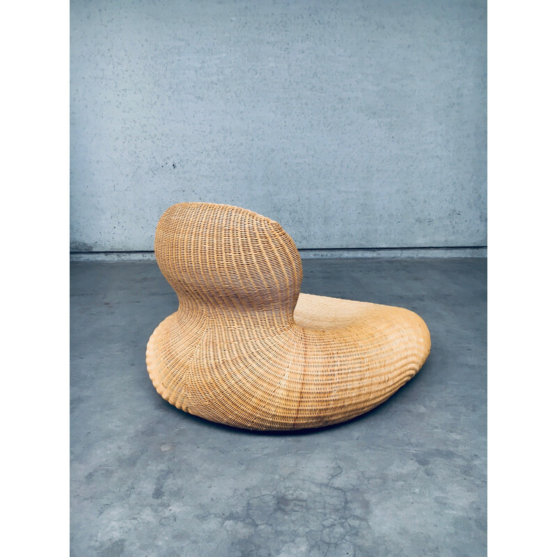 Vintage rattan Storvik armchair by Carl Ojerstam for Ikea, 2000s