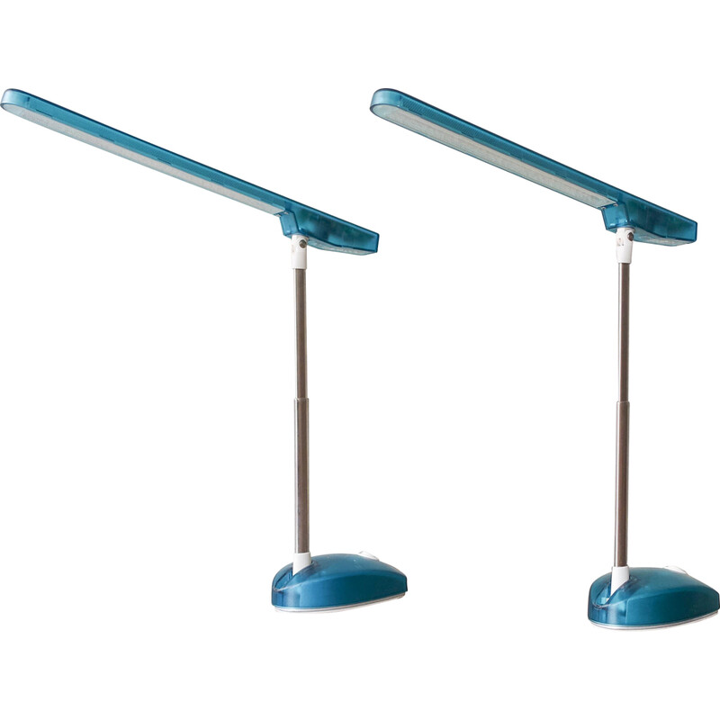 Paire de lampes de table Microlight vintage italienne par Ernesto Gismondi  pour Artemide, 1990