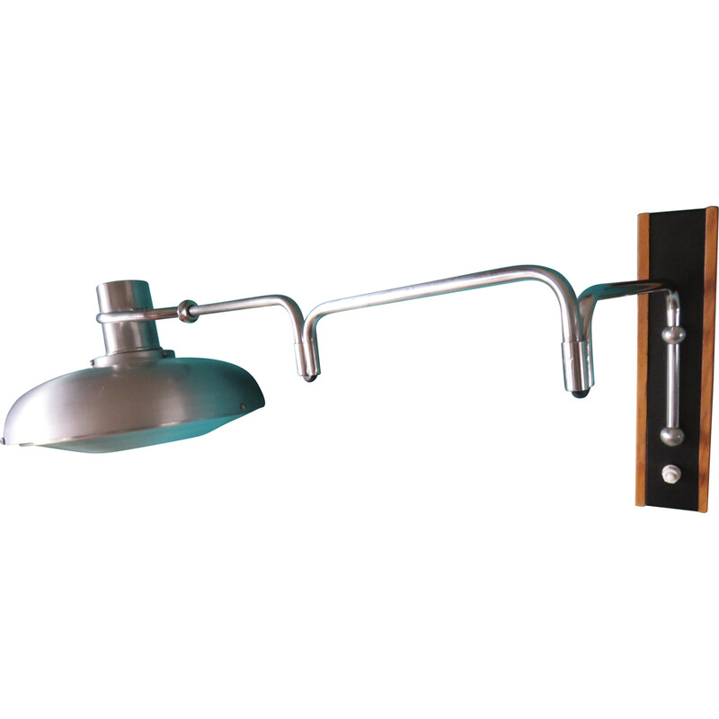 Vintage wall lamp with articulated arm by Lakro Amstelveen, Holland 1965