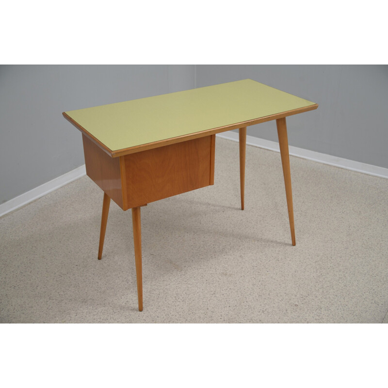 Vintage-Schreibtisch aus Holz und Resopal, 1960