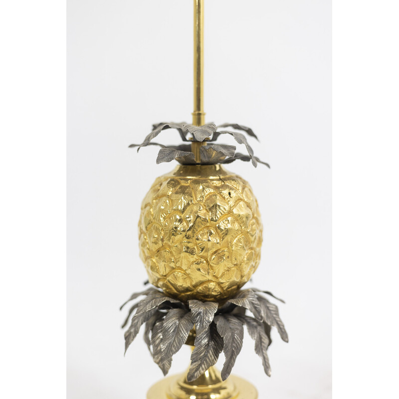 Vintage bronze "Pineapple" lamp by Maison Charles, 1960