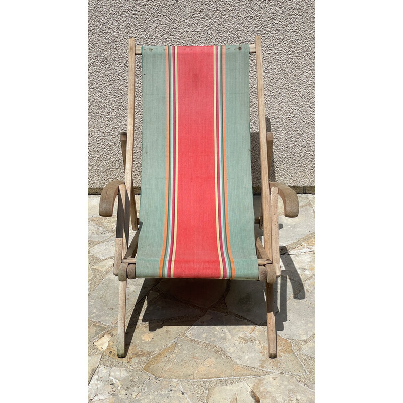 Vintage opvouwbare strandstoel
