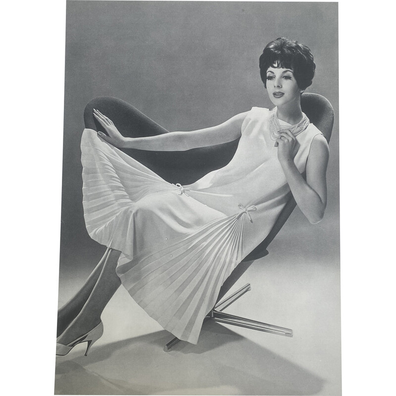 Fotografia de moda vintage de Seeberger para Pierre Cardin, 1961