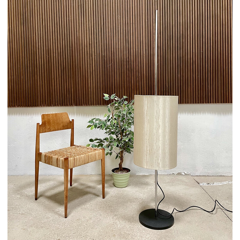 Lampada da terra vintage minimalista con paralume in seta regolabile in  altezza, Germania 1960