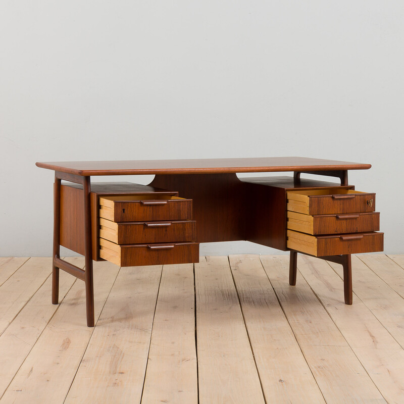 Vintage-Schreibtisch aus Palisanderholz Modell 75 von Gunni Omann Jun,  Dänemark 1950