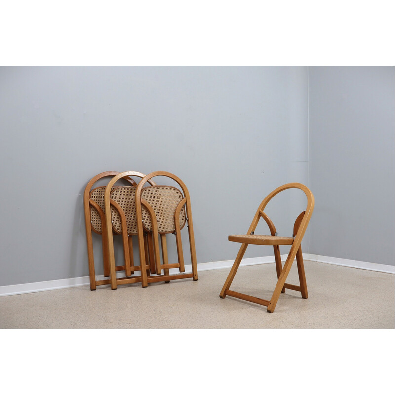 Set di 4 sedie pieghevoli vintage di Gigi Sabadin per Crassevig, anni '70
