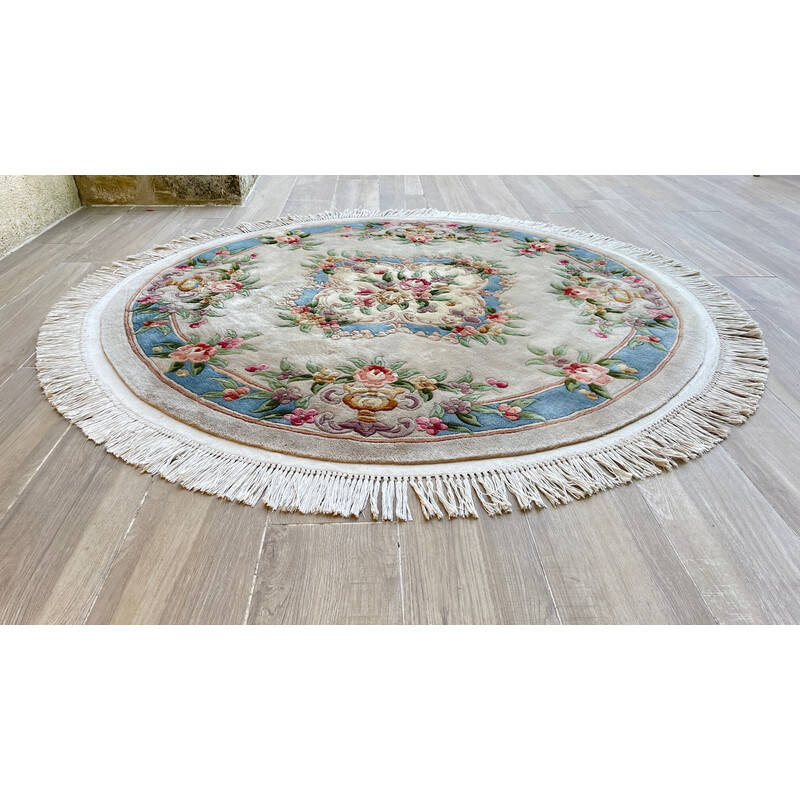Chinesischer Vintage-Teppich rund
