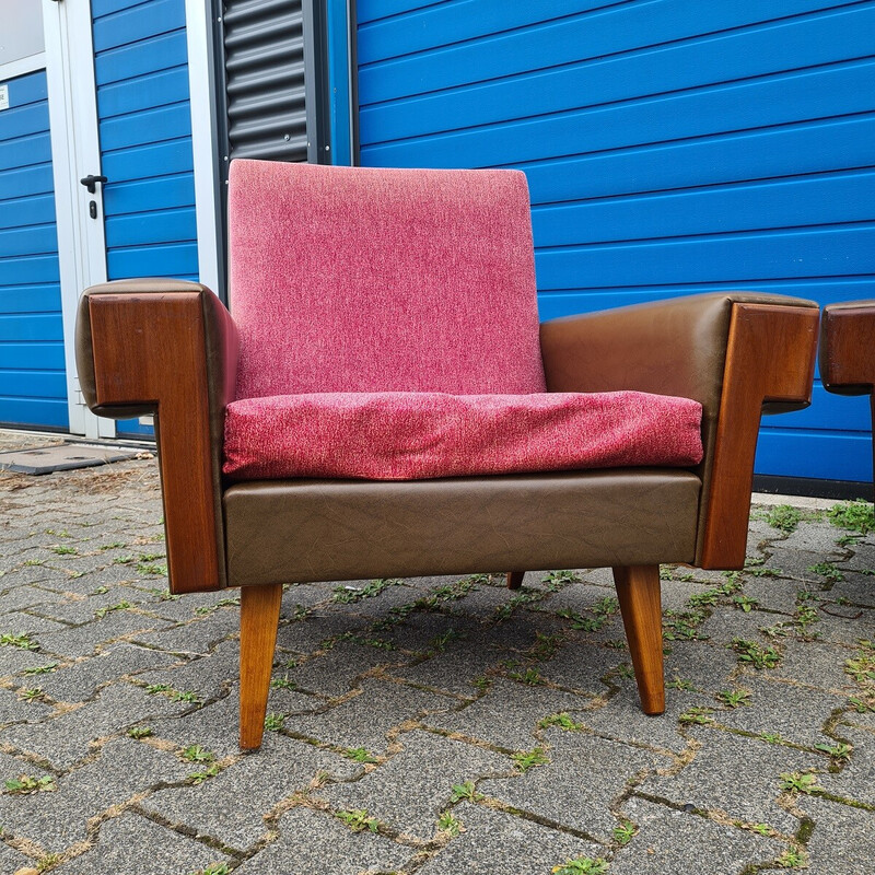 Vintage living room set with upholstery, 1960s