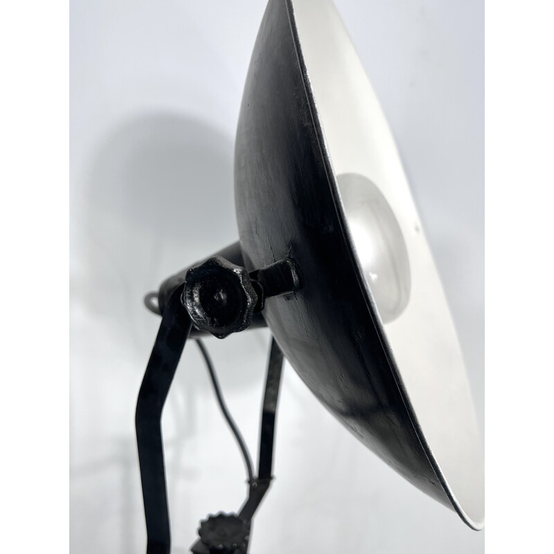 Lampe de photographe de studio vintage en métal, Italie 1940