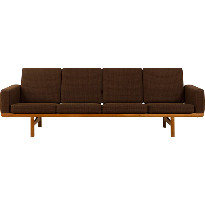 Vintage Ge236 sofá de 4 lugares de carvalho por Hans Wegner para Getama,  Dinamarca 1960