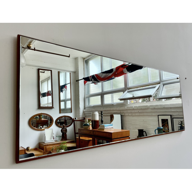 Specchio da parete rettangolare in teak