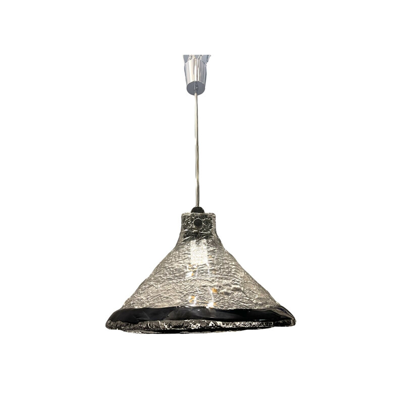 Italiaanse vintage architecturale Murano glas hanglamp, 1970