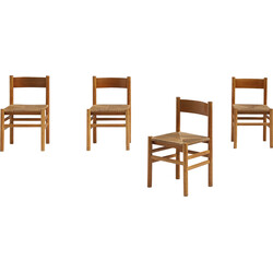 White Oak Woven Rush Side Chairs, Vintage Charlotte Perriand Style Chair,  Nonna Dining Chair in Natural – House of Léon