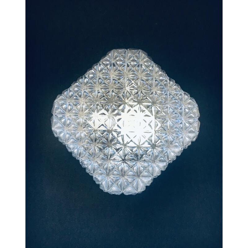 ijskristallen glazen wandlamp, 1960