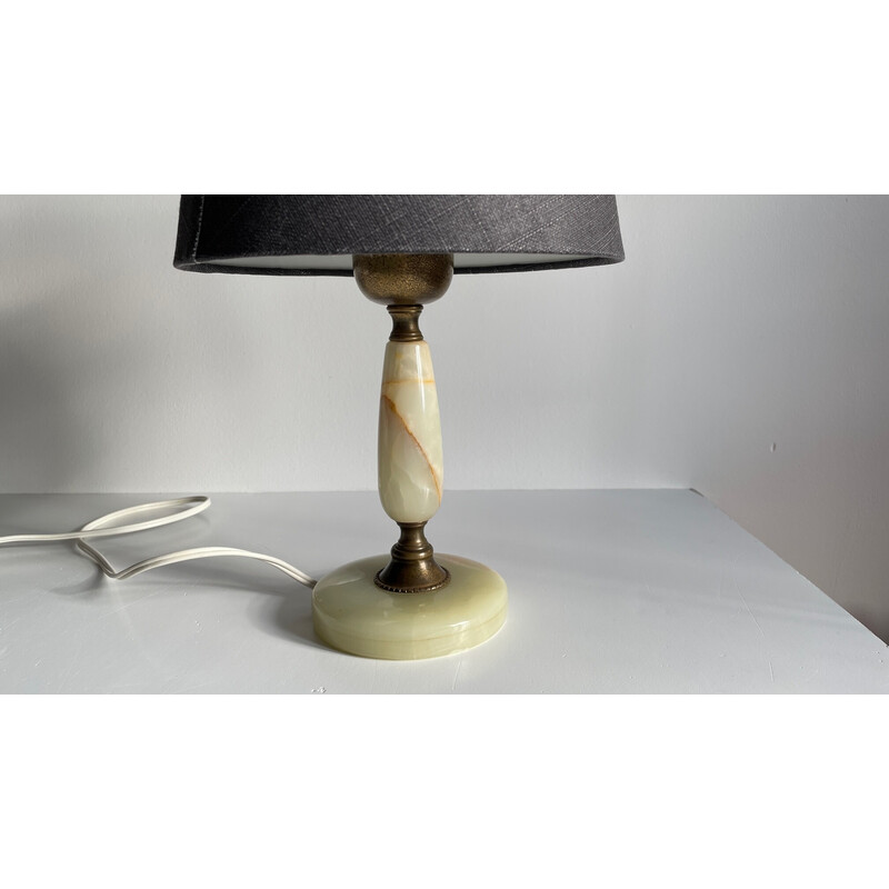 Vintage onyx stenen tafellamp