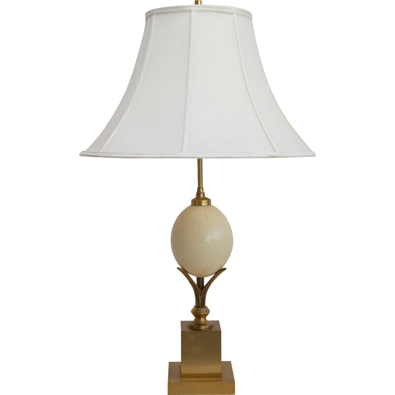 Vintage-Lampe "Straußenei" aus vergoldetem Metall von La maison Charles,  1960-1970er