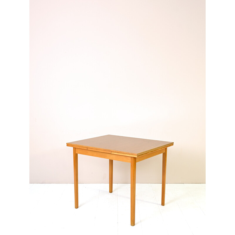 Table à rallonge carrée scandinave vintage avec plateau en formica par  Edsby Verken, 1960