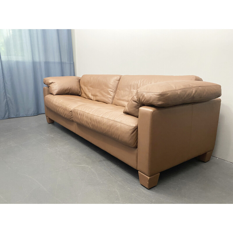Vintage Ds-17 sofa in cognac brown leather by De Sede, Switzerland 1990s