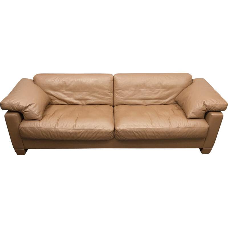 Vintage Ds-17 sofa in cognac brown leather by De Sede, Switzerland 1990s