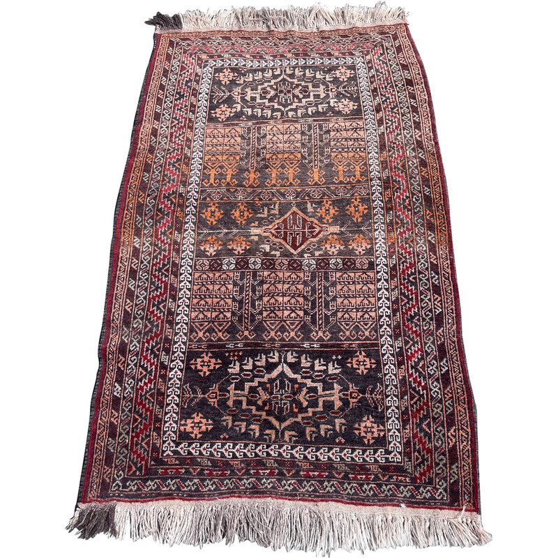 Vintage Afghaans handgeknoopt tapijt, 1970