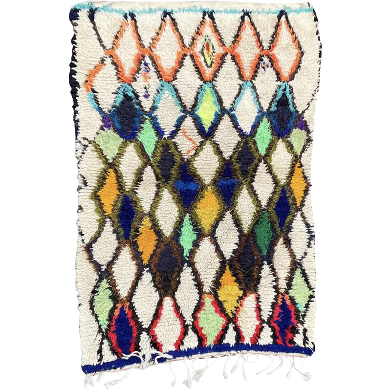 Berbere-Teppich Azilal Vintage aus Wolle, Marokko