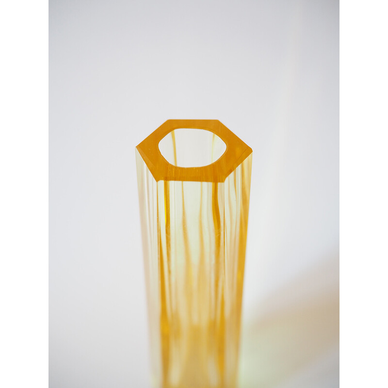 Vase vintage en verre de Murano par Flavio Poli, Italie 1960