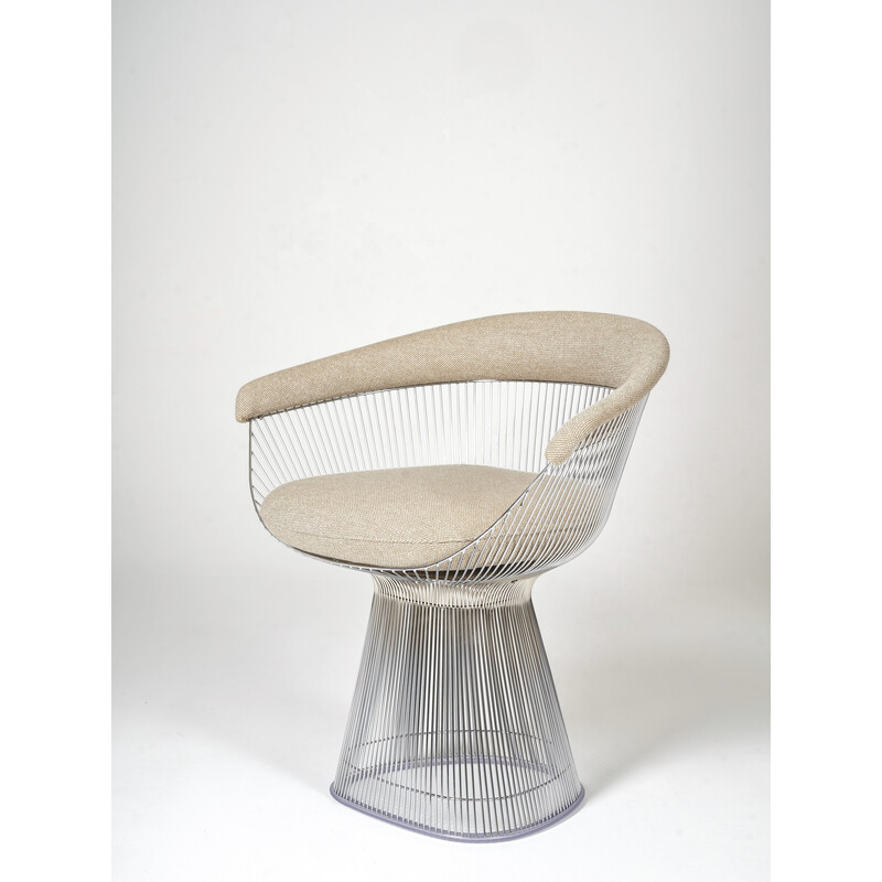 Vintage-Stuhl aus Stoff und Metall von Warren Platner für Knoll  International