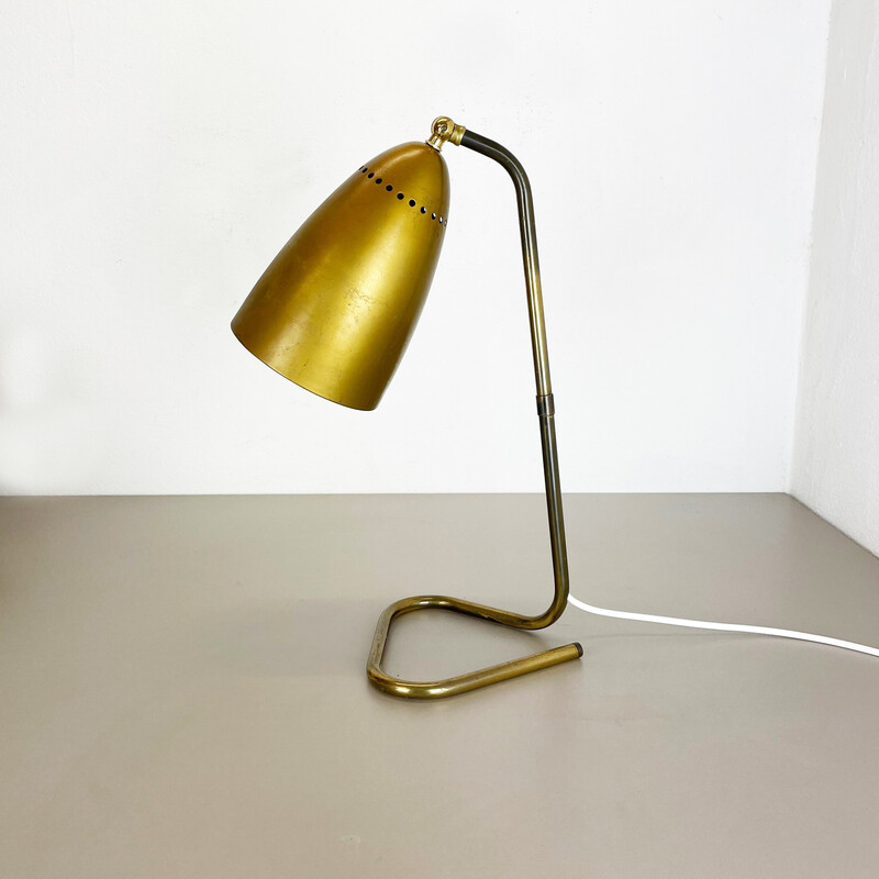 Vintage brass table lamp, Austria 1950s