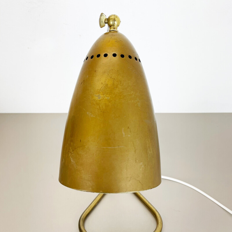 Vintage brass table lamp, Austria 1950s