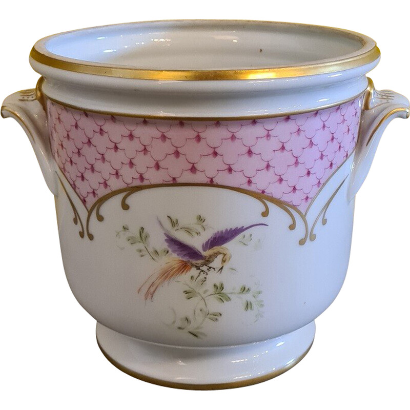 Pot de chambre porcelaine de Limoge décor floral - ANTIQU'ART
