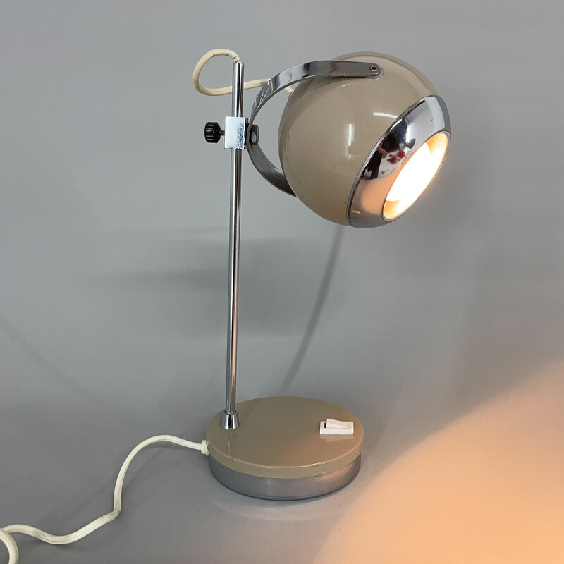Vintage eyeball and adjustable table lamp, Italy 1960s