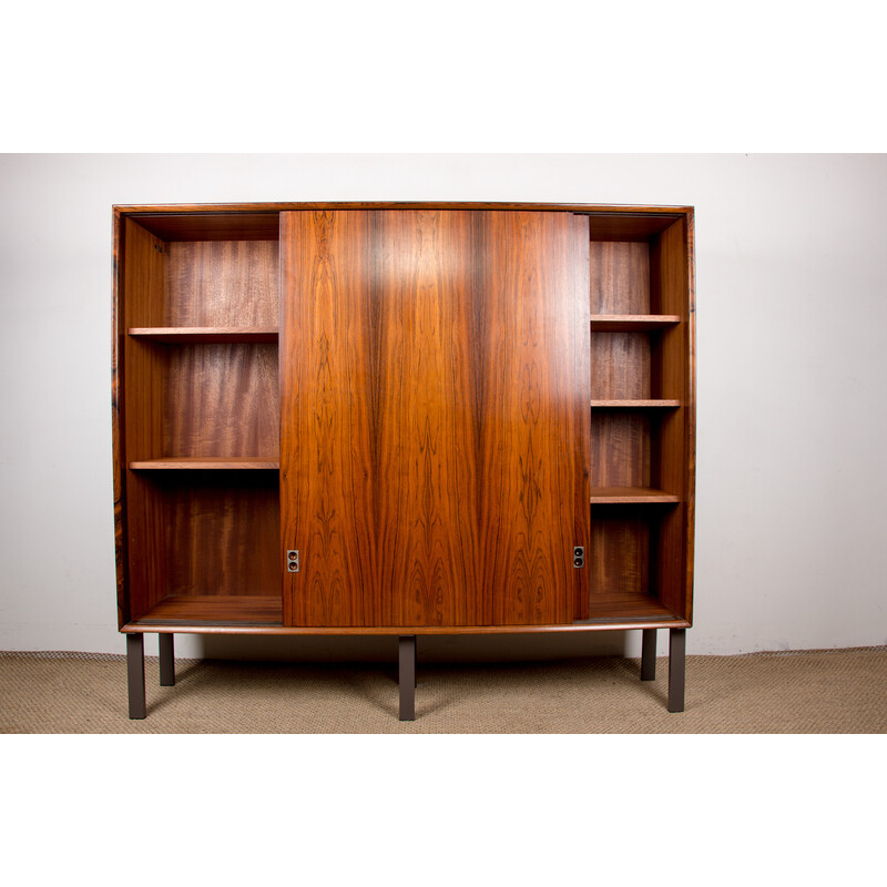 Vintage Danish closed bookcase in rosewood by Arne Vodder for Sibast  Furnitures, 1960