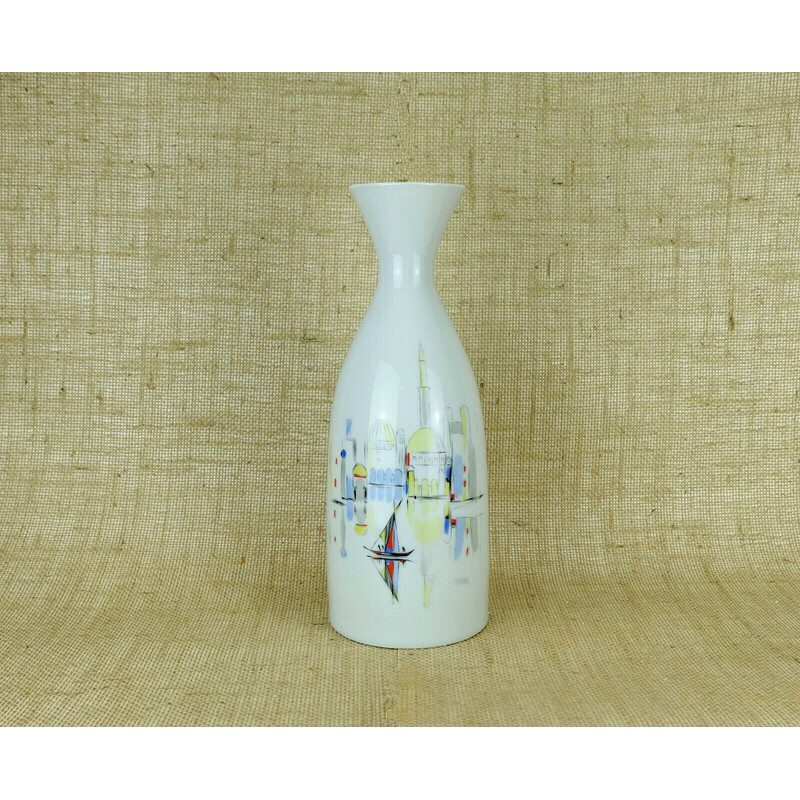 Vintage porcelain vase for Hutschenreuther Selb Bavaria, Germany 1950s