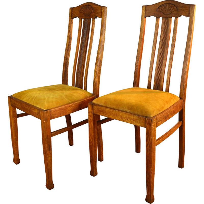 Paire de chaises rembourrées Art Nouveau vintage, Allemagne