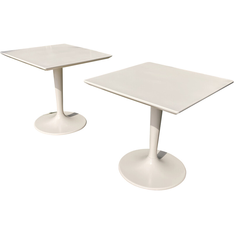 Weißer quadratischer Vintage-Tisch, 1970