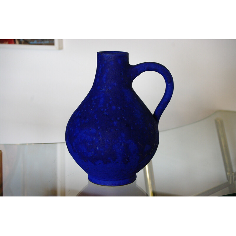Vintage vase in blue klein, Germany 1960s