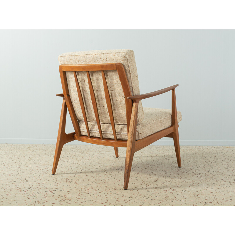 Vintage teak armchair and fabric by Schnittger Sitzmöbel, Germany 1960s