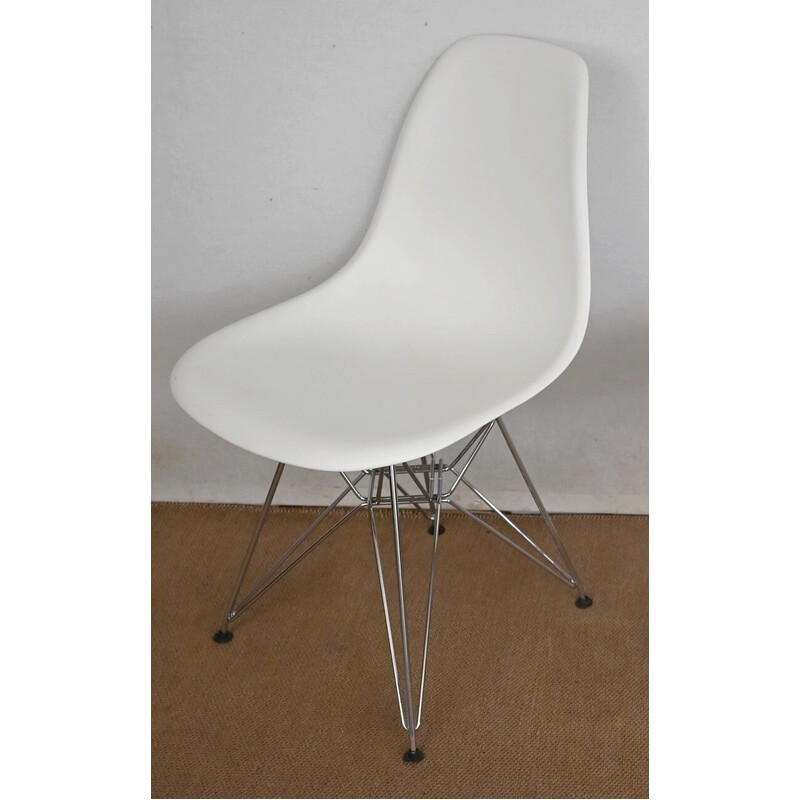 Juego de 6 sillas vintage Dsr en cromo y acero cromado de Ray y Charles  Eames