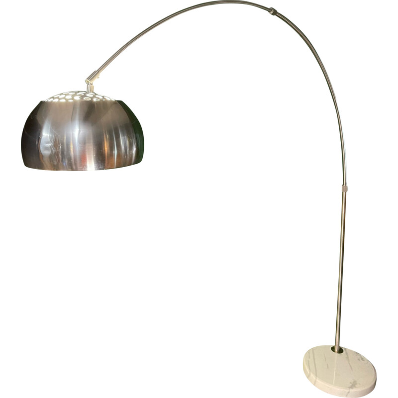 Vintage Arco Flos Lampe aus Marmor und Stahl von Achille und Pier Giacomo  Castiglioni für Flos, Italien 1970er