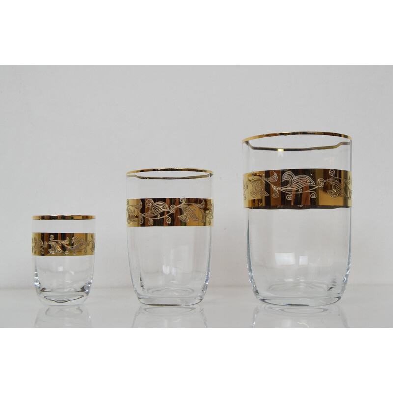 Set di bicchieri vintage, Cecoslovacchia 1950