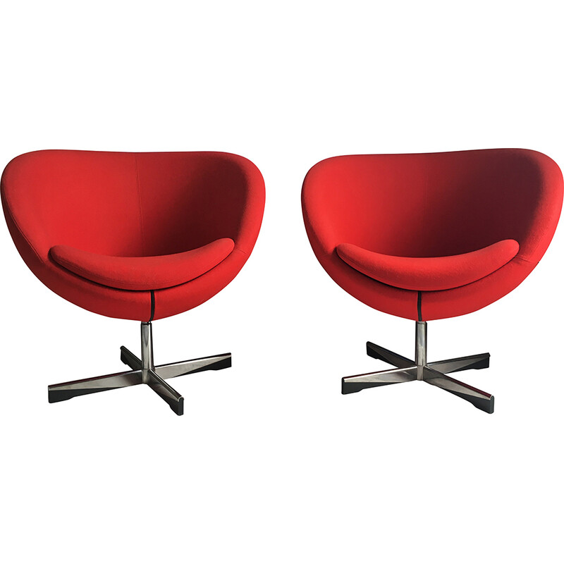 Pair of vintage armchairs "Planet" by Ivar Dysthe for Fora Form