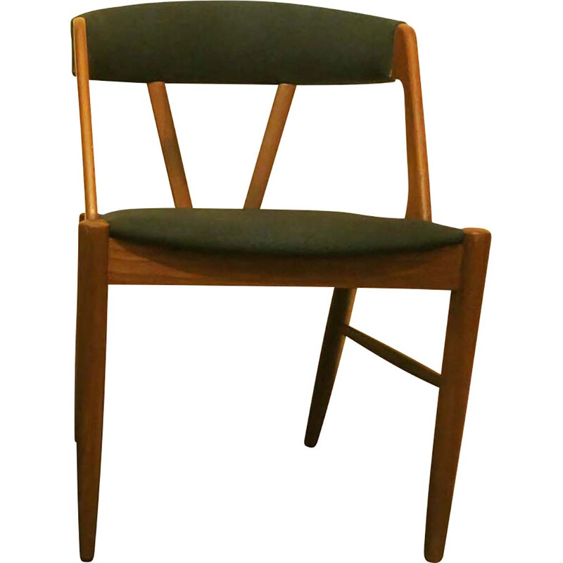 Danish vintage desk chair in teak with curved back, 1960s