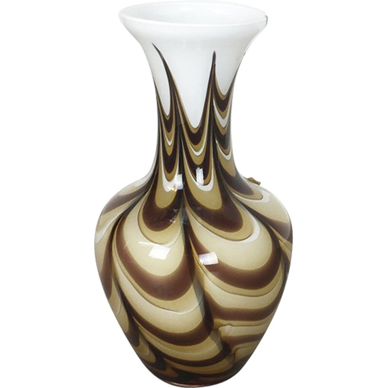 Vase vintage à plusieurs couleurs en verre par Carlo Moretti pour Opaline  Florence, Italie 1970